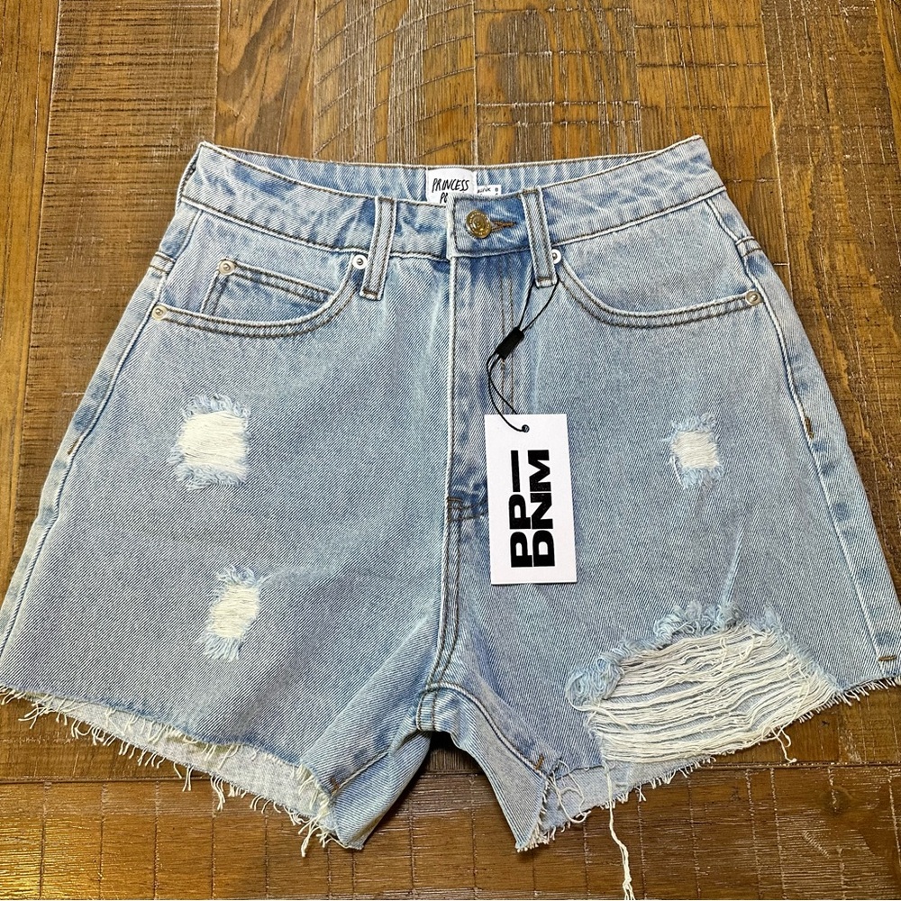 NWT Princess Polly Rose Denim Shorts